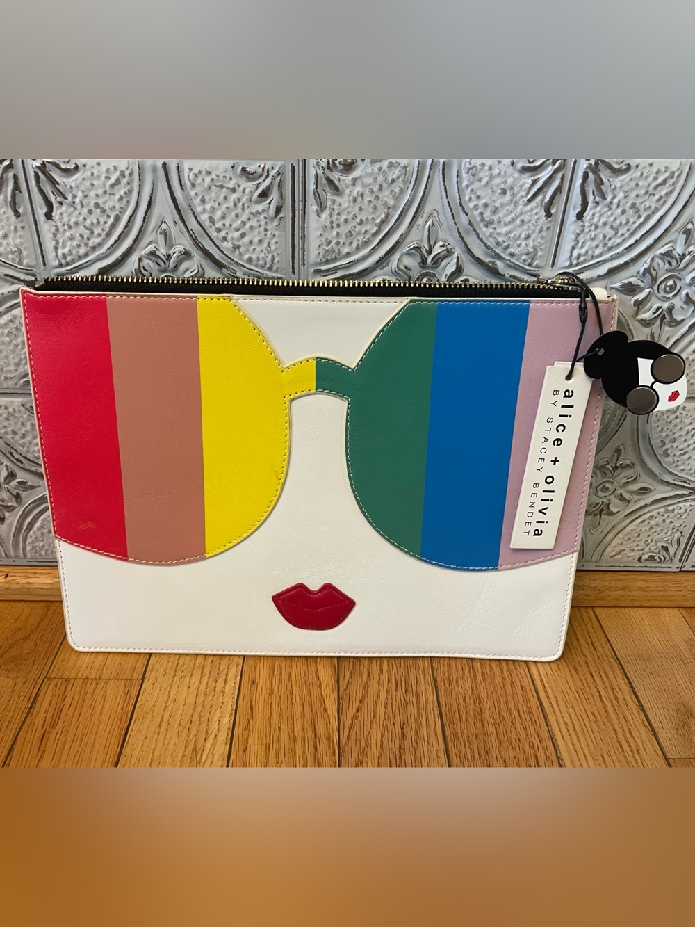 Alice + Olivia Rainbow Clutch NWT